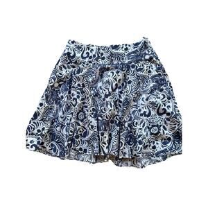 Lauren Ralph Lauren Blue White Printed Cotton Skirt 12P Cottagecore